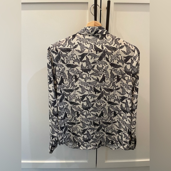 Pied A Terre Wolf Print Shirt in Size 2 US - Picture 2 of 2